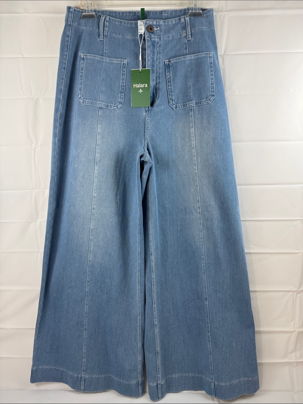 HALARA Light Wash Wide-Leg Denim Jeans - Picture 2 of 15